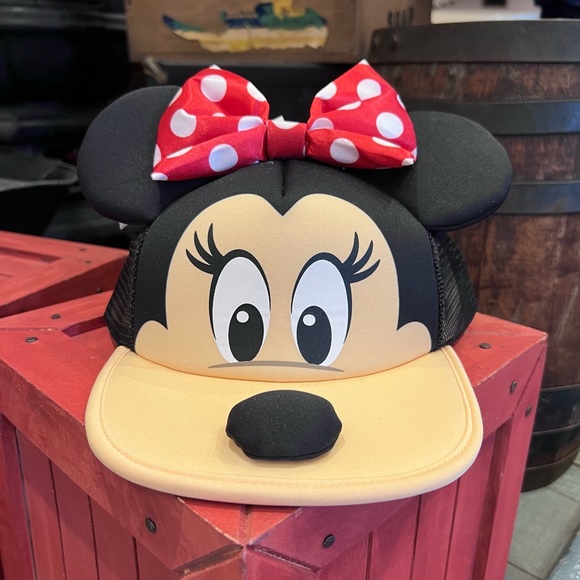 2025 Disney Parks Minnie Mouse Mesh Foam Adjustable Baseball Cap Hat NEW - Picture 1 of 2